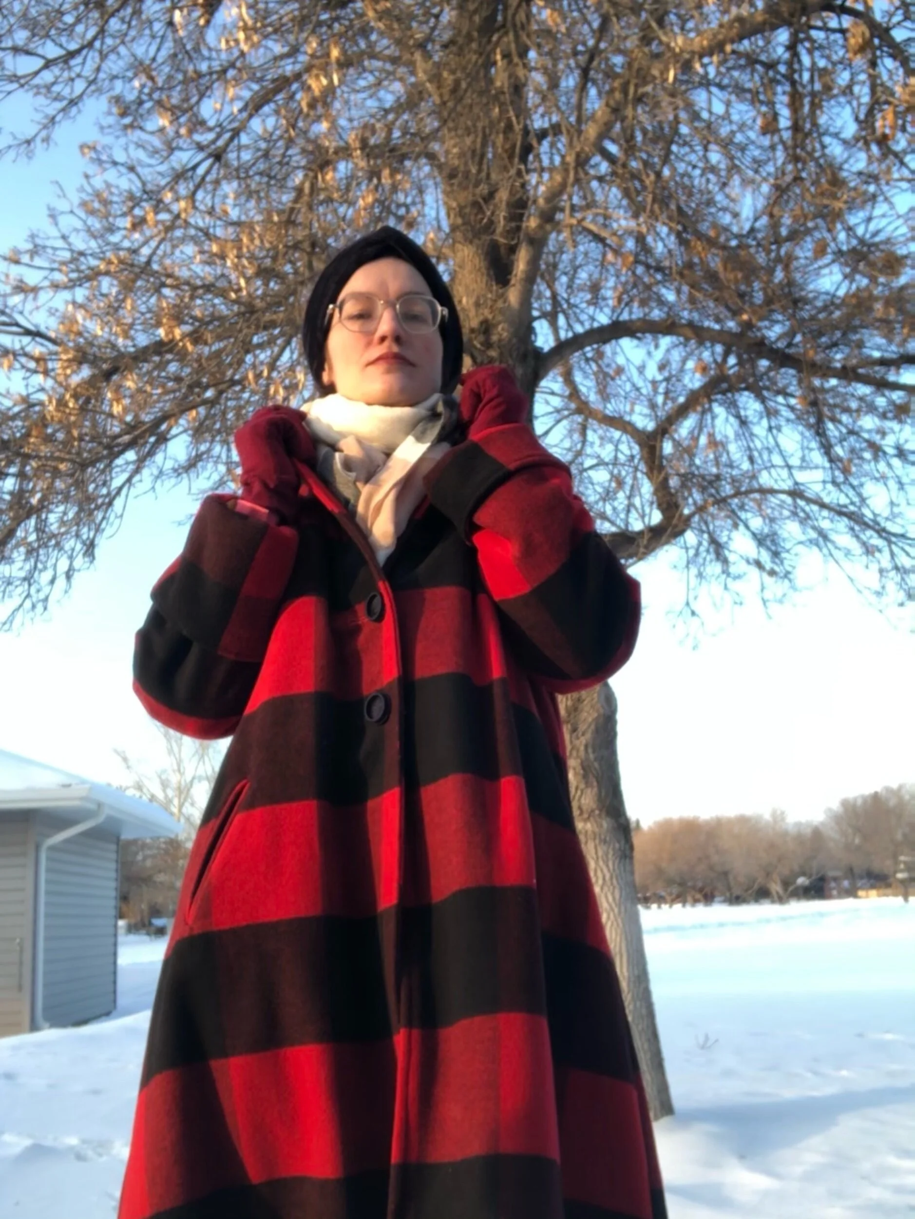 Buffalo Plaid 1950s Opera Coat