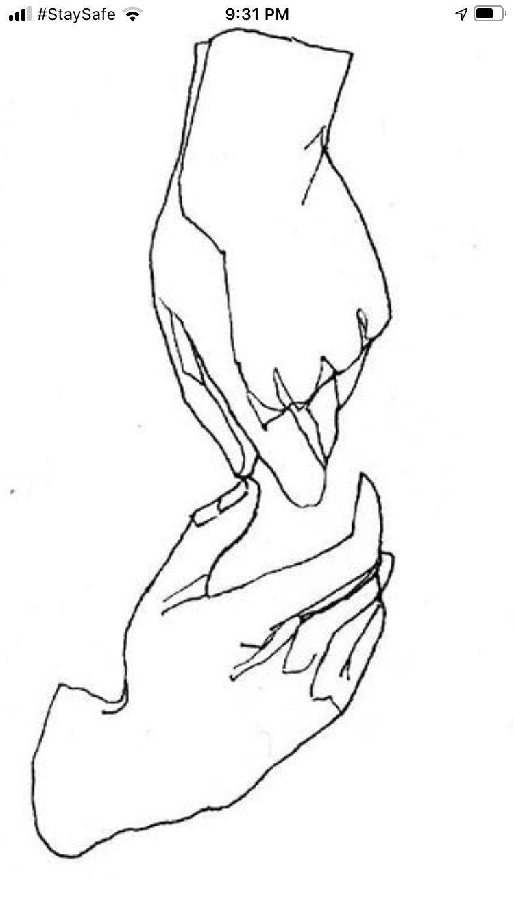 Meagan Berlin's hands after Rossetti