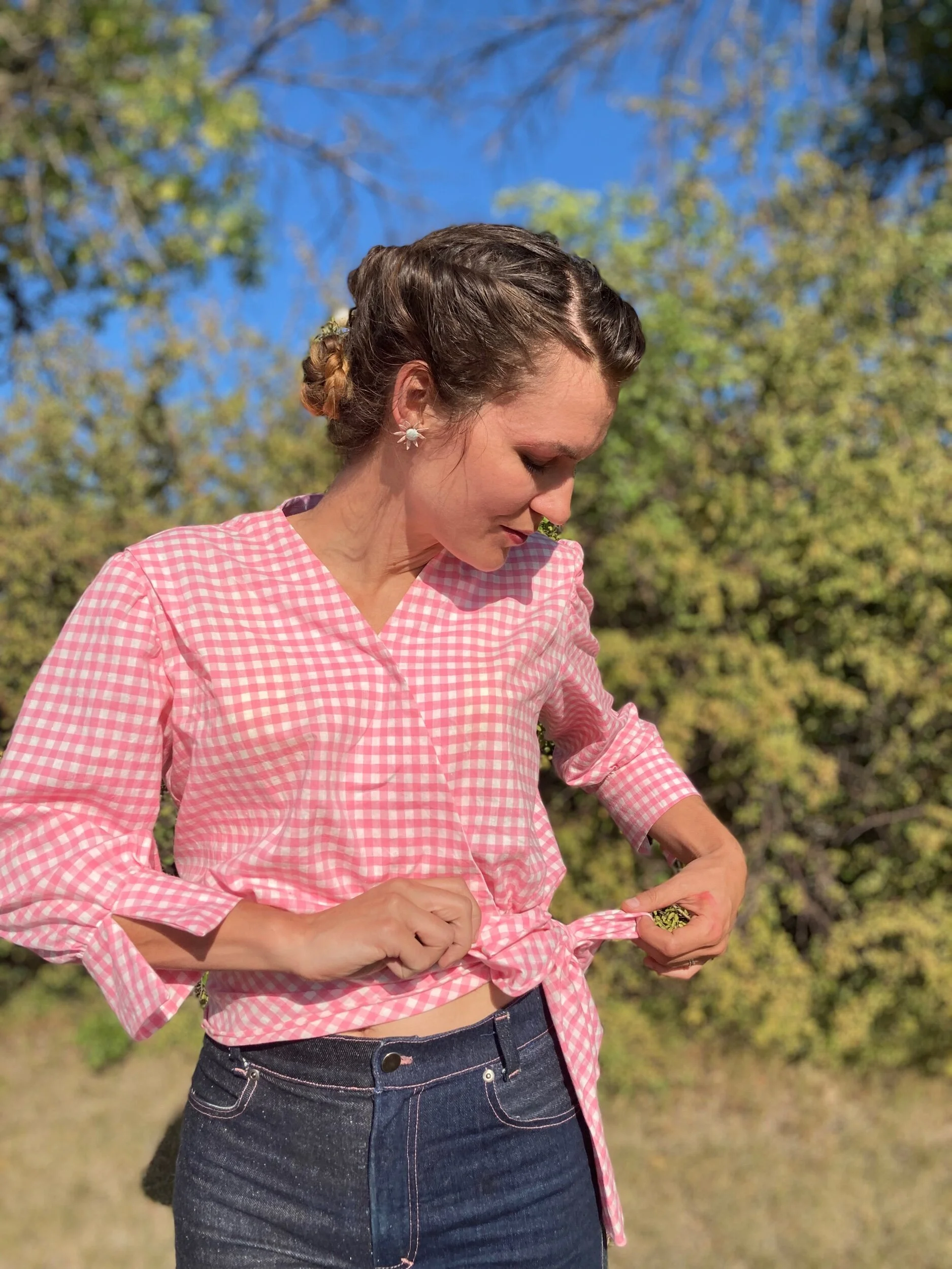Pink gingham: Anne Adams 4569