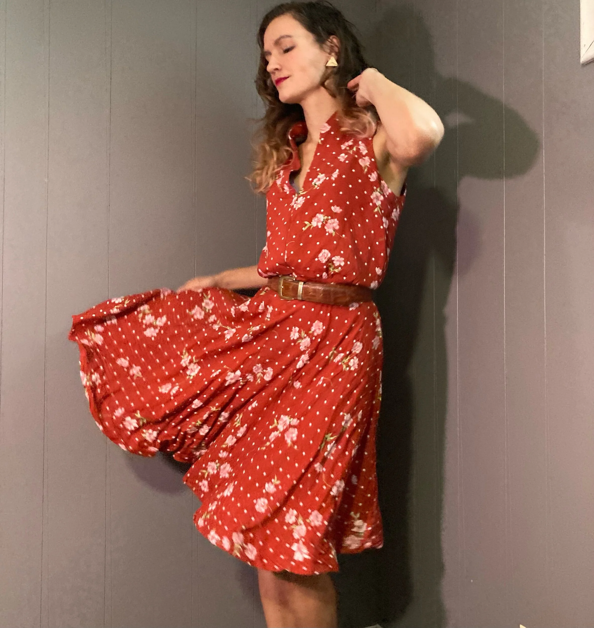 Style 3035: 1970s floral dress
