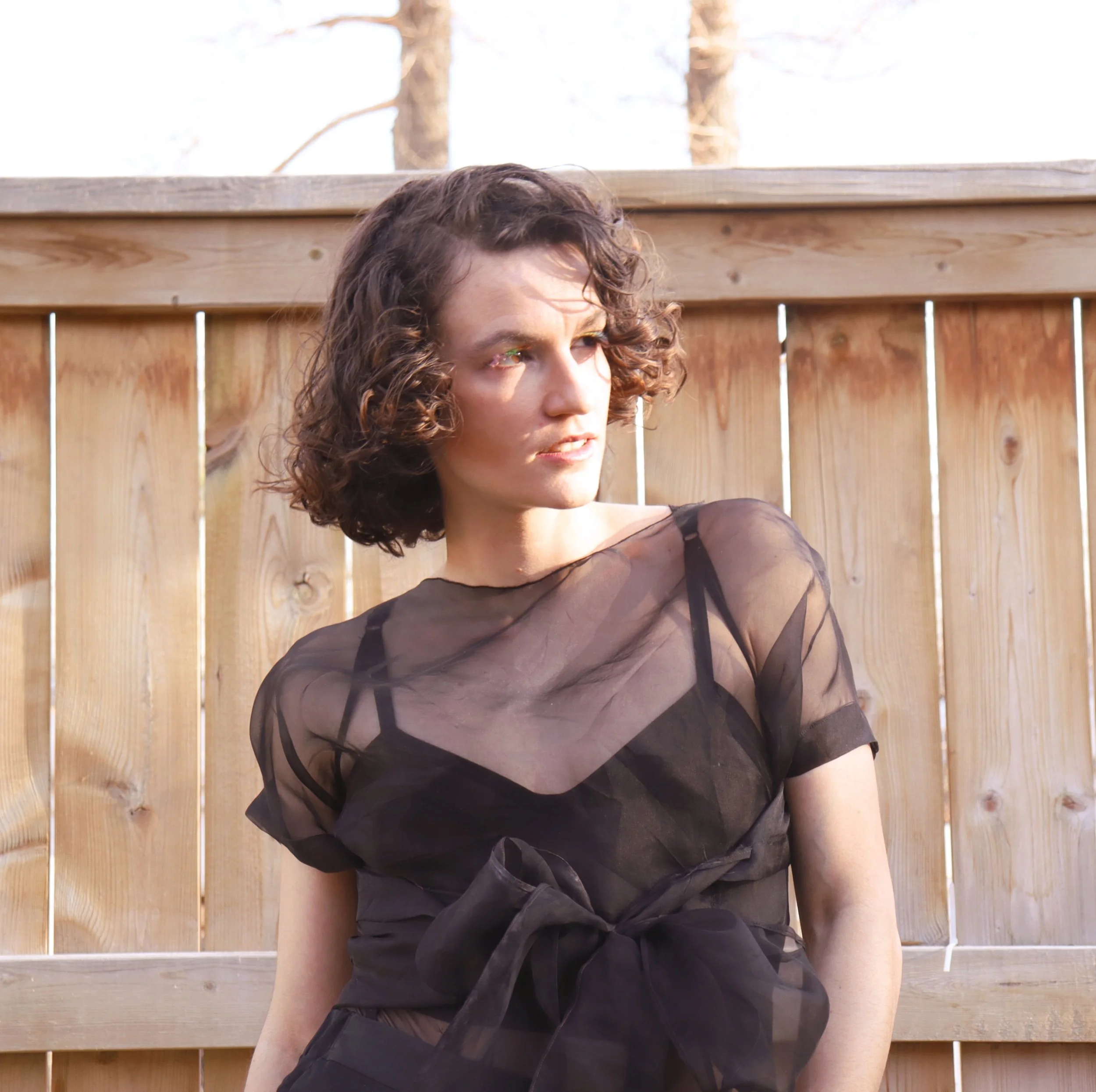 Silk organza wrap top - 1945 Life magazine