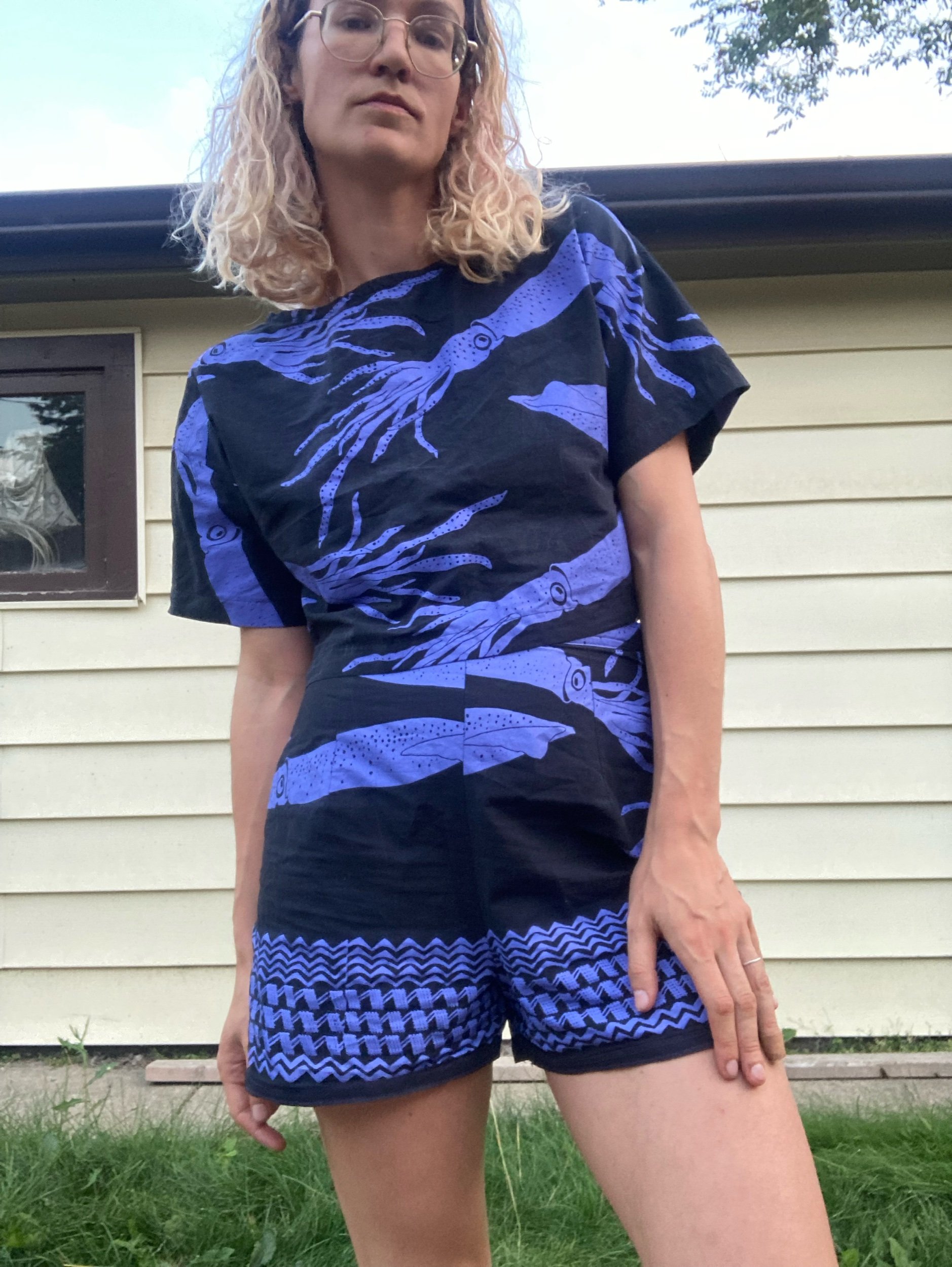 Squid shorts, squid shirt