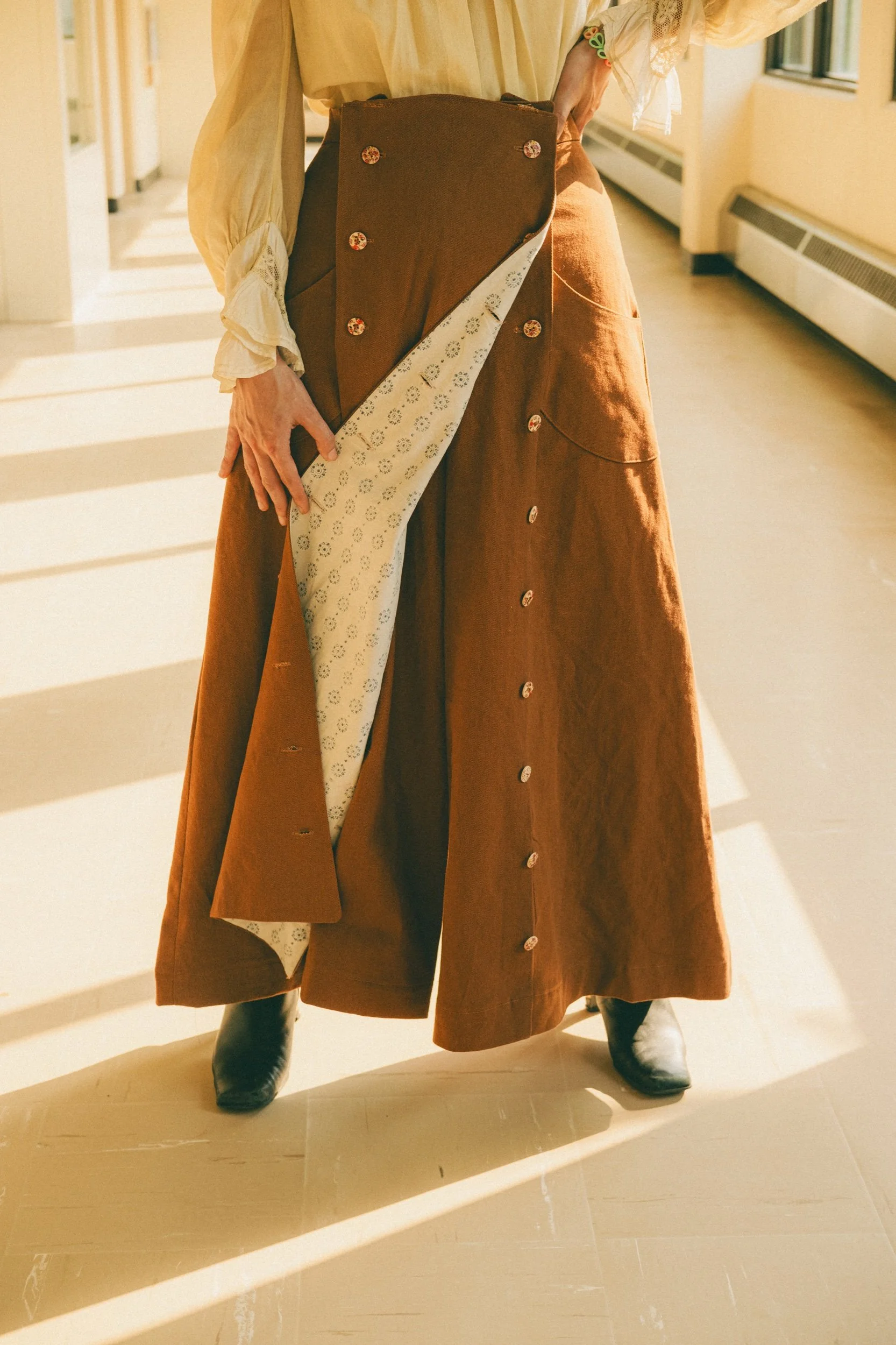 Edwardian Skirt-Pants: Laughing Moon Split Skirt