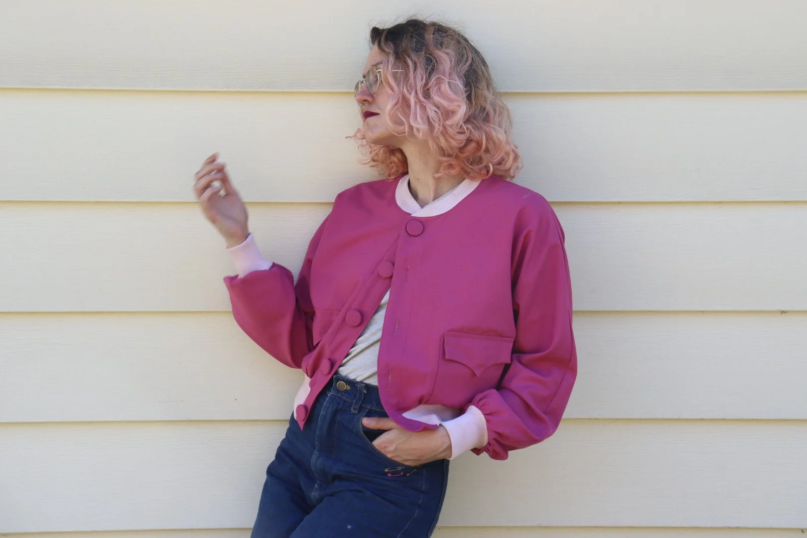 50's wool bomber jacket