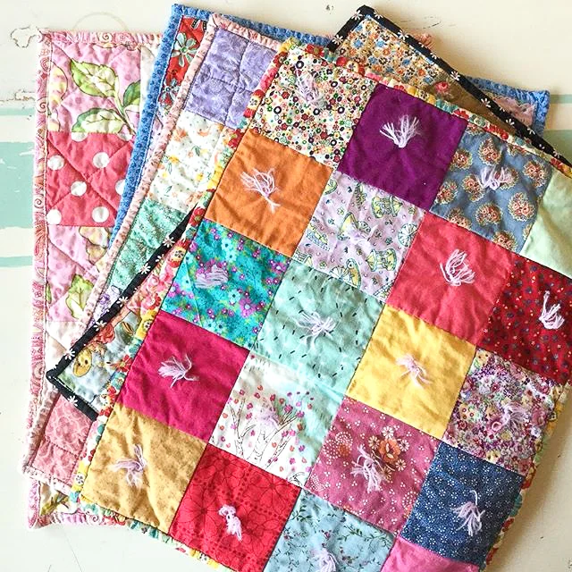 Super-Fast Simple Doll Quilts Finished via www.helloquilting.com