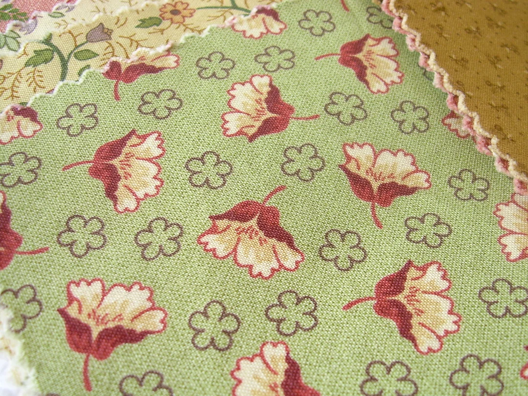 Thimbleberries House & Garden Sage Floral Fabric via www.helloquilting.com