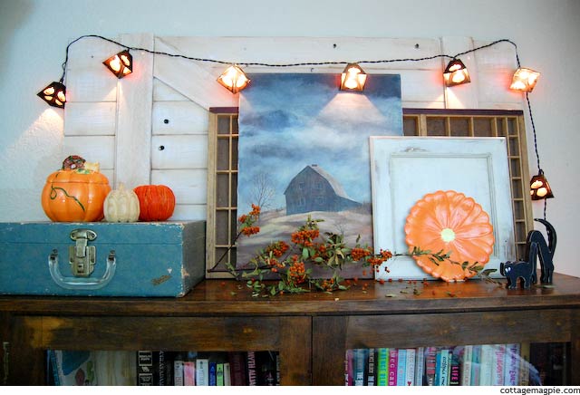 How to Decorate a Halloween Mantel With Thrifted Finds