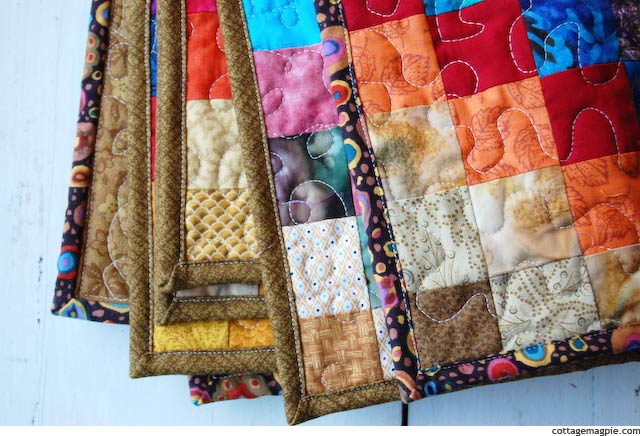 How to Make Scrappy Bargello Quilted Placemats