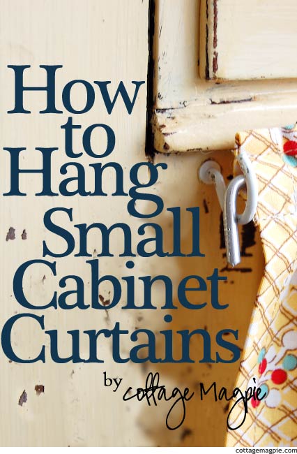 How to Hang Super-Cheap Small Cabinet Curtains