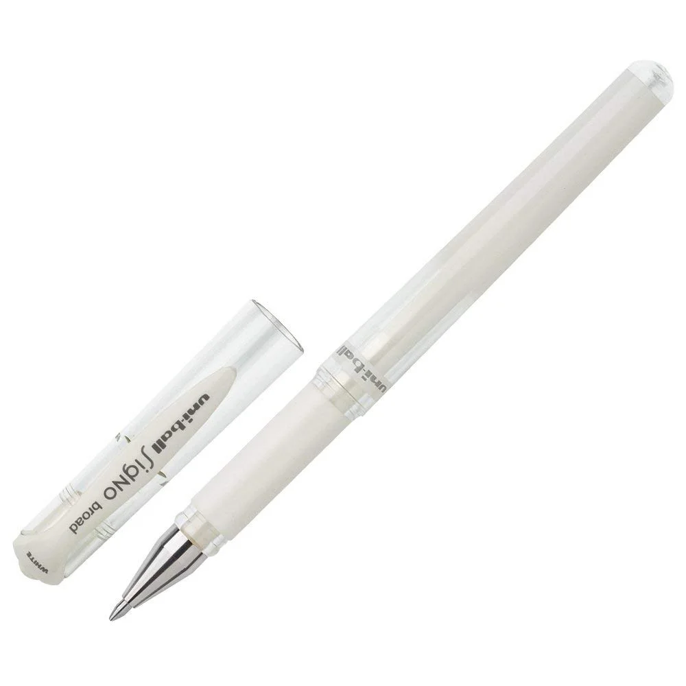 Uni-Ball Gel Impact UM-153 White Pen via www.angelamaywaller.com
