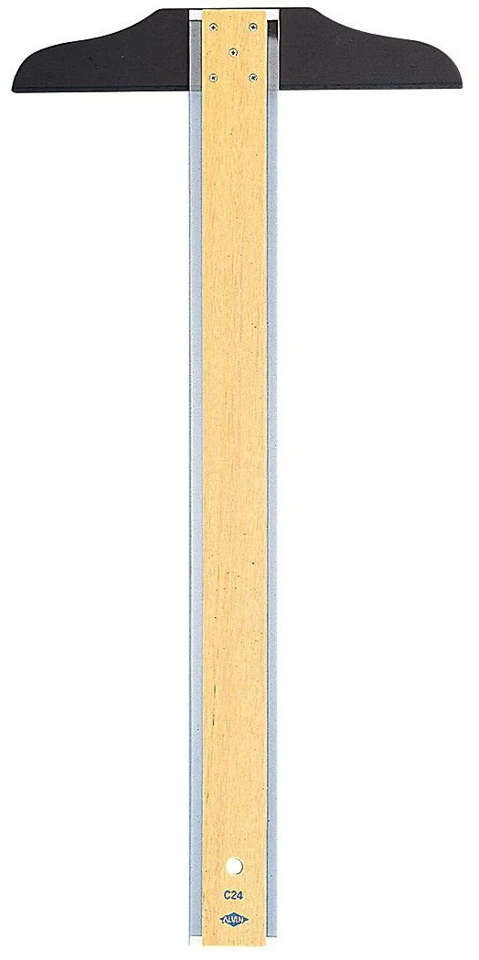 Alvin Transparent Edge T-Square, 24