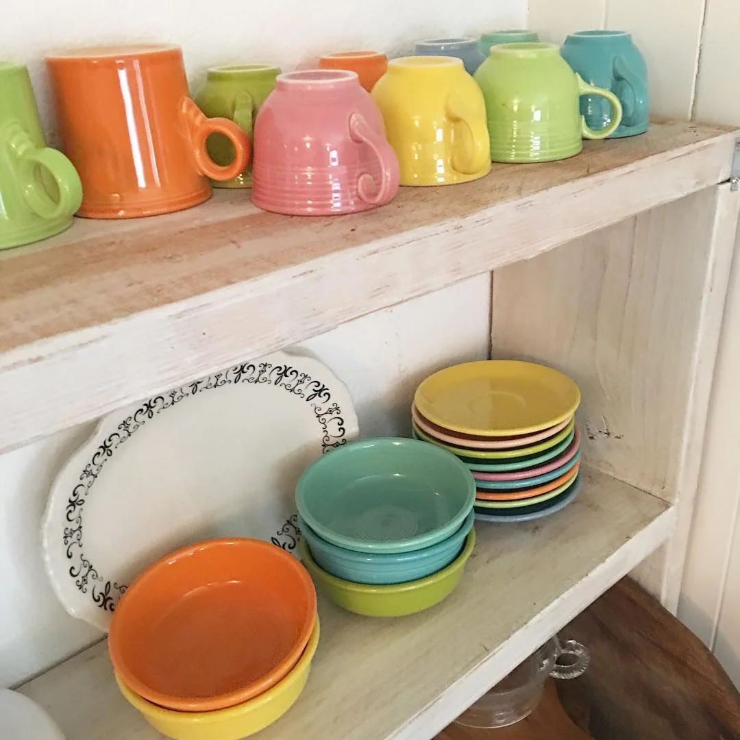 Fiestaware Collection from Cottage Magpie via www.angelamaywaller.com