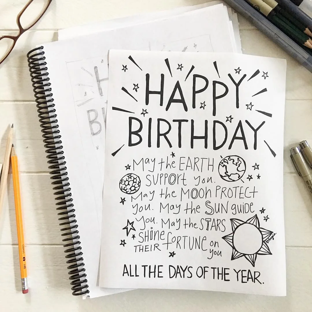 Happy Birthday Blessing by Angela May Waller via www.angelamaywaller.com