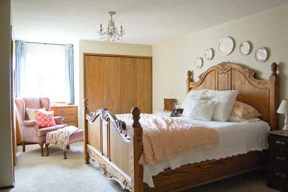 Pear Tree Cottage Master Bedroom Previously via www.angelamaywaller.com
