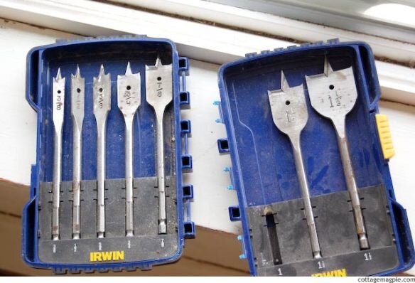 Spade Bit Set via Cottage Magpie