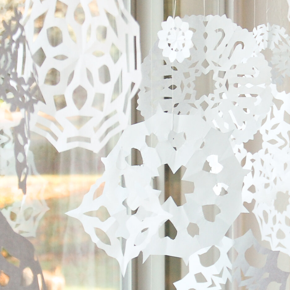 How to Make a Paper Snowflake Window Mobile
