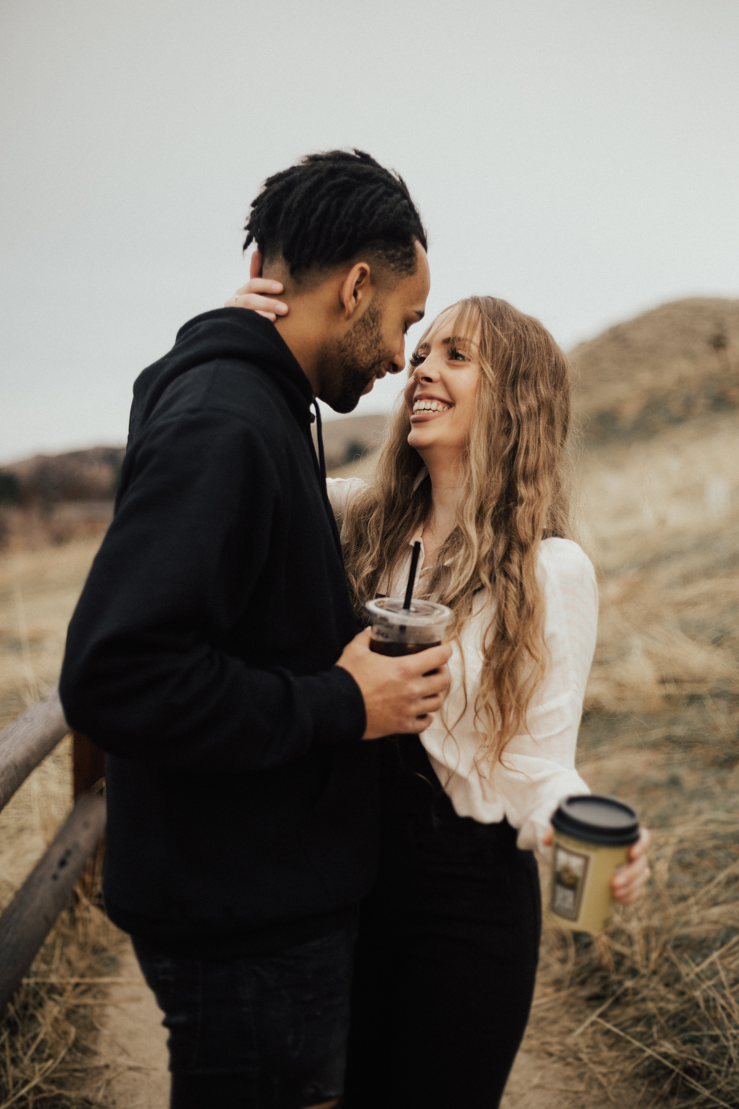 North End Boise Rainy Engagement