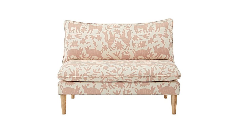 Pinata Pink Upholstered Settee