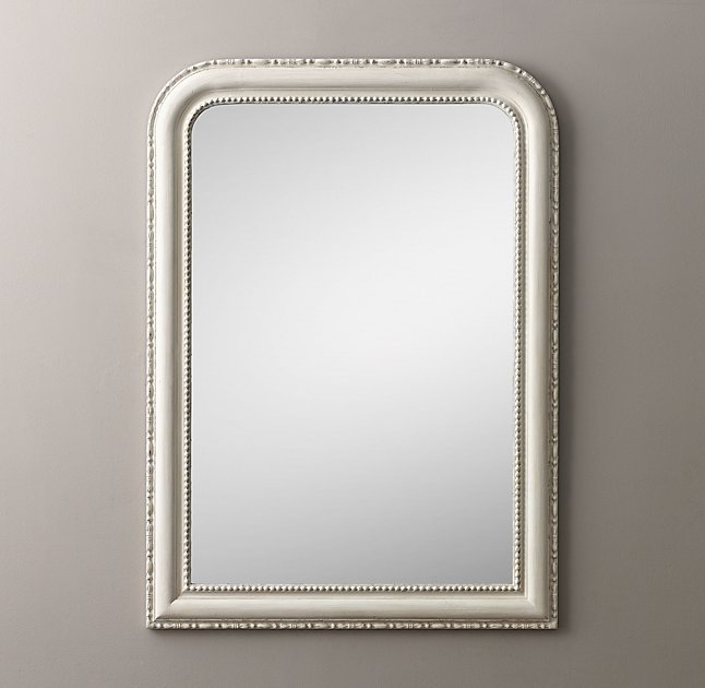 19th C. Louis Philippe Dresser Mirror - Heirloom, White