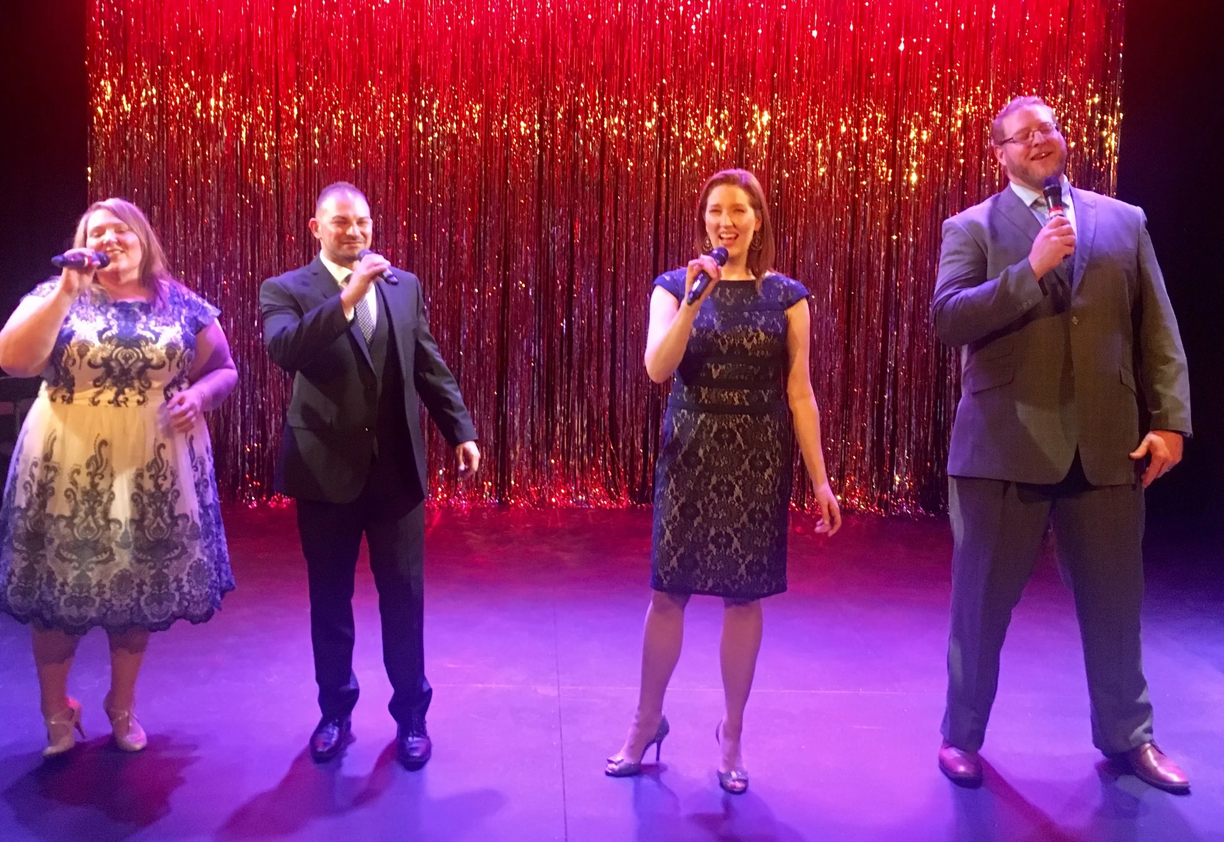  From left: Traci Kern, Ryan Belinak, Melanie Horton, and TJ Hogle sing "Seasons of Love"&nbsp; 