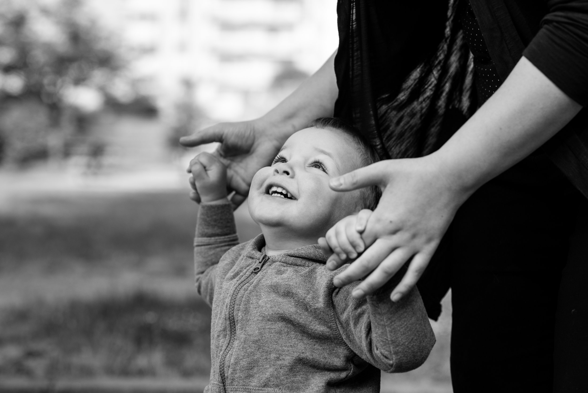 Toddler and his mother
