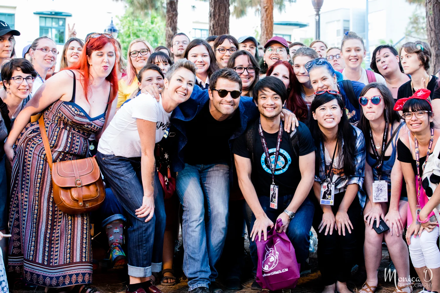 Misha Collins, Kim Rhodes and Osric Chau