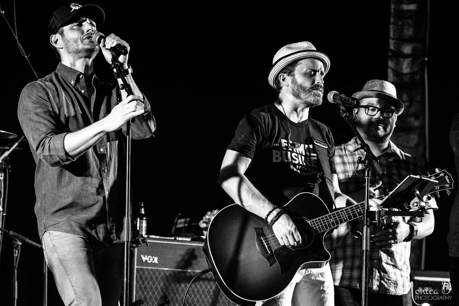 Jensen Ackles, Rob Benedict and Mike Borja