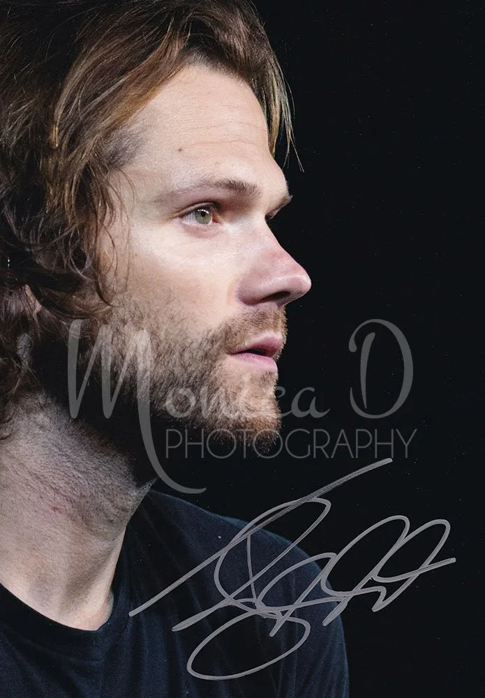 Jared Padalecki on stage during the Jus in Bello Convention in Rome, Italy