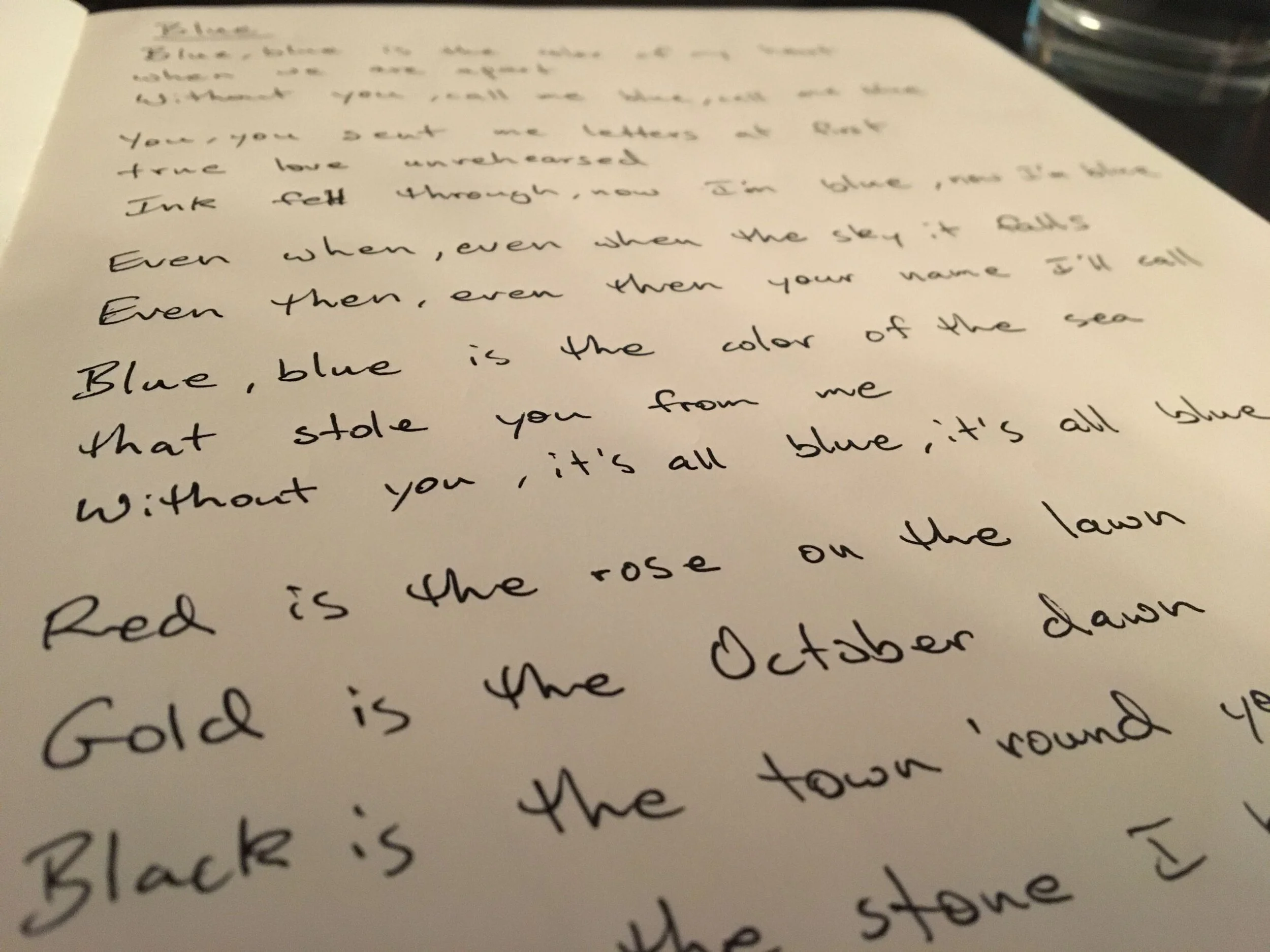 Lyrics - "Blue"