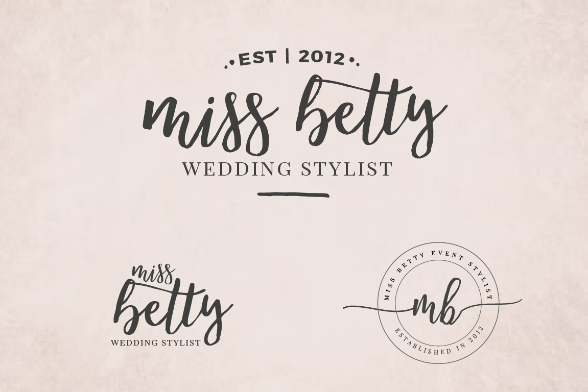 Logo variations on textured background