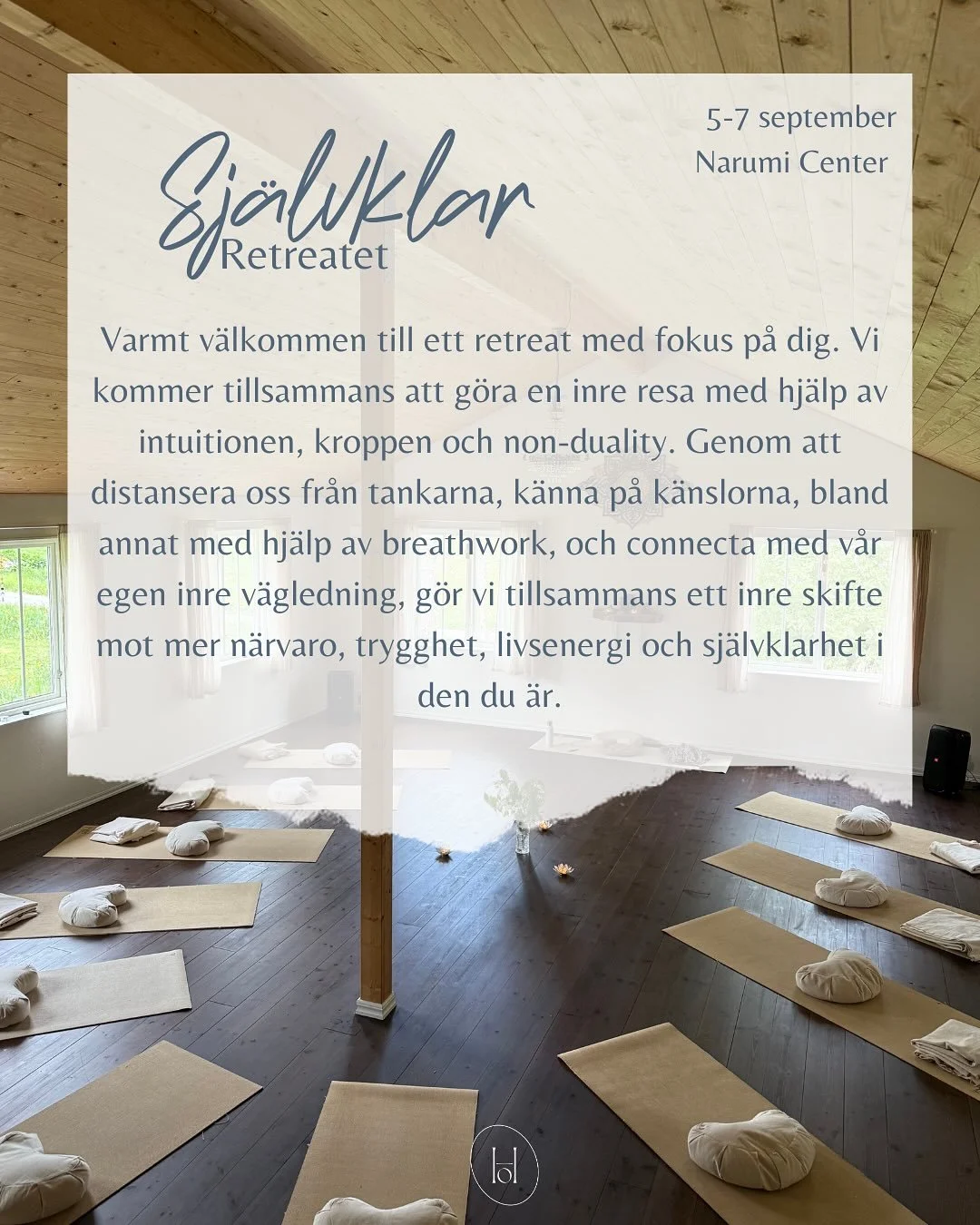 N&auml;sta retreat &rdquo;Sj&auml;lvklar&rdquo; b&ouml;rjar fyllas upp och jag ser s&aring; mycket fram emot att m&ouml;ta er d&auml;r! Att skapa och facilitera retreats &auml;r n&aring;got av det roligaste och mest sj&auml;lvklara jag vet. Jag &auml