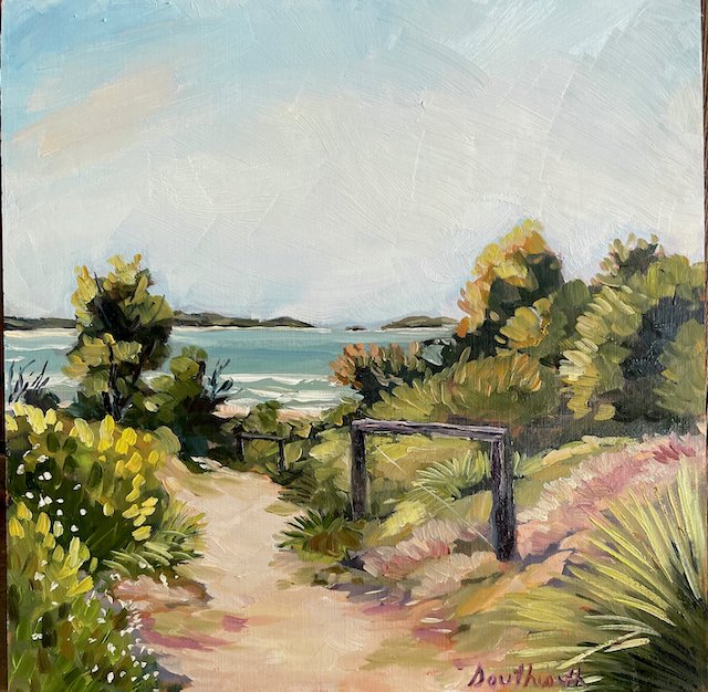 SOLD Path to the Beach  22 x 22cm