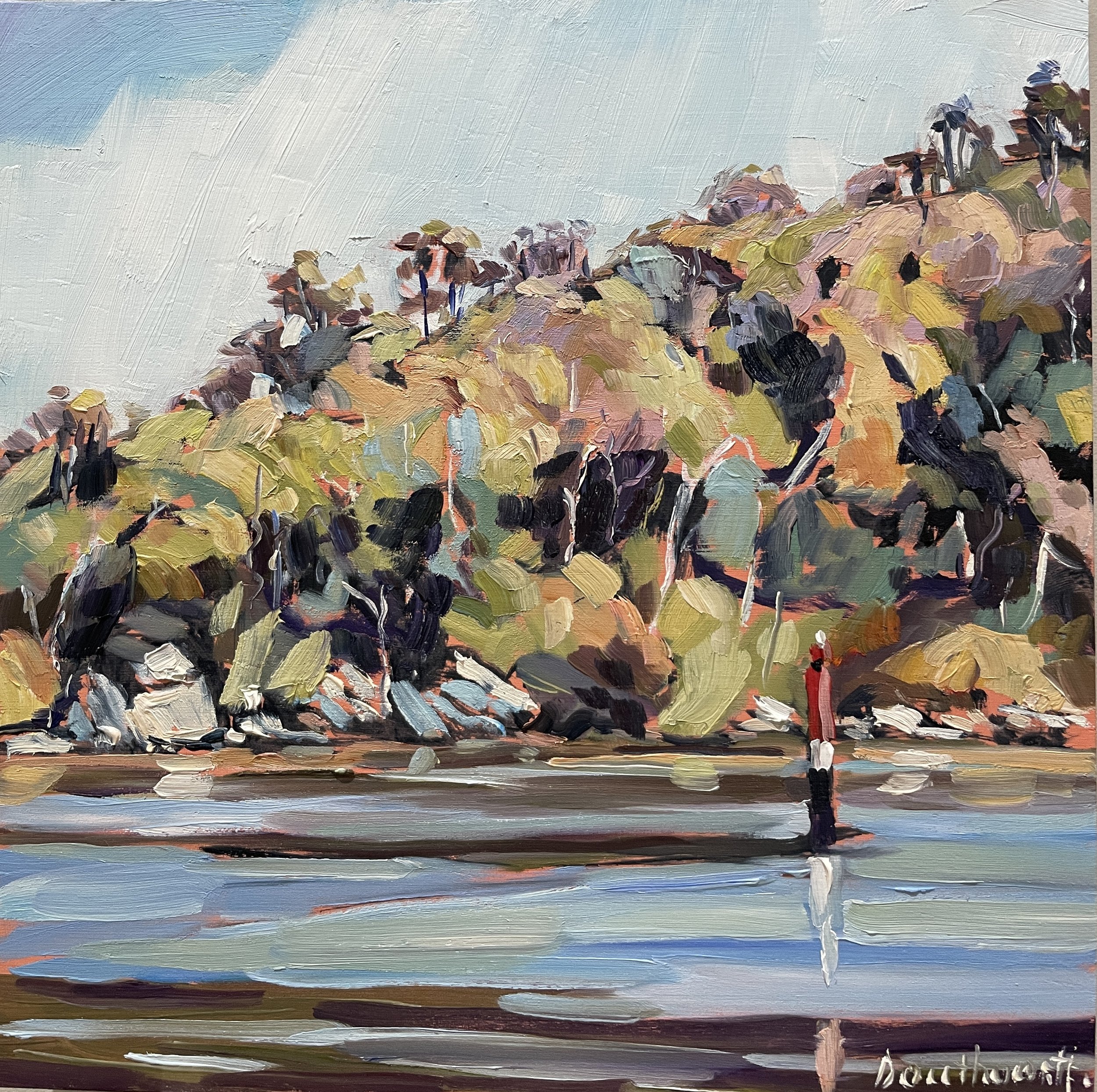 SOLD Port Hacking River 22 x 22cm