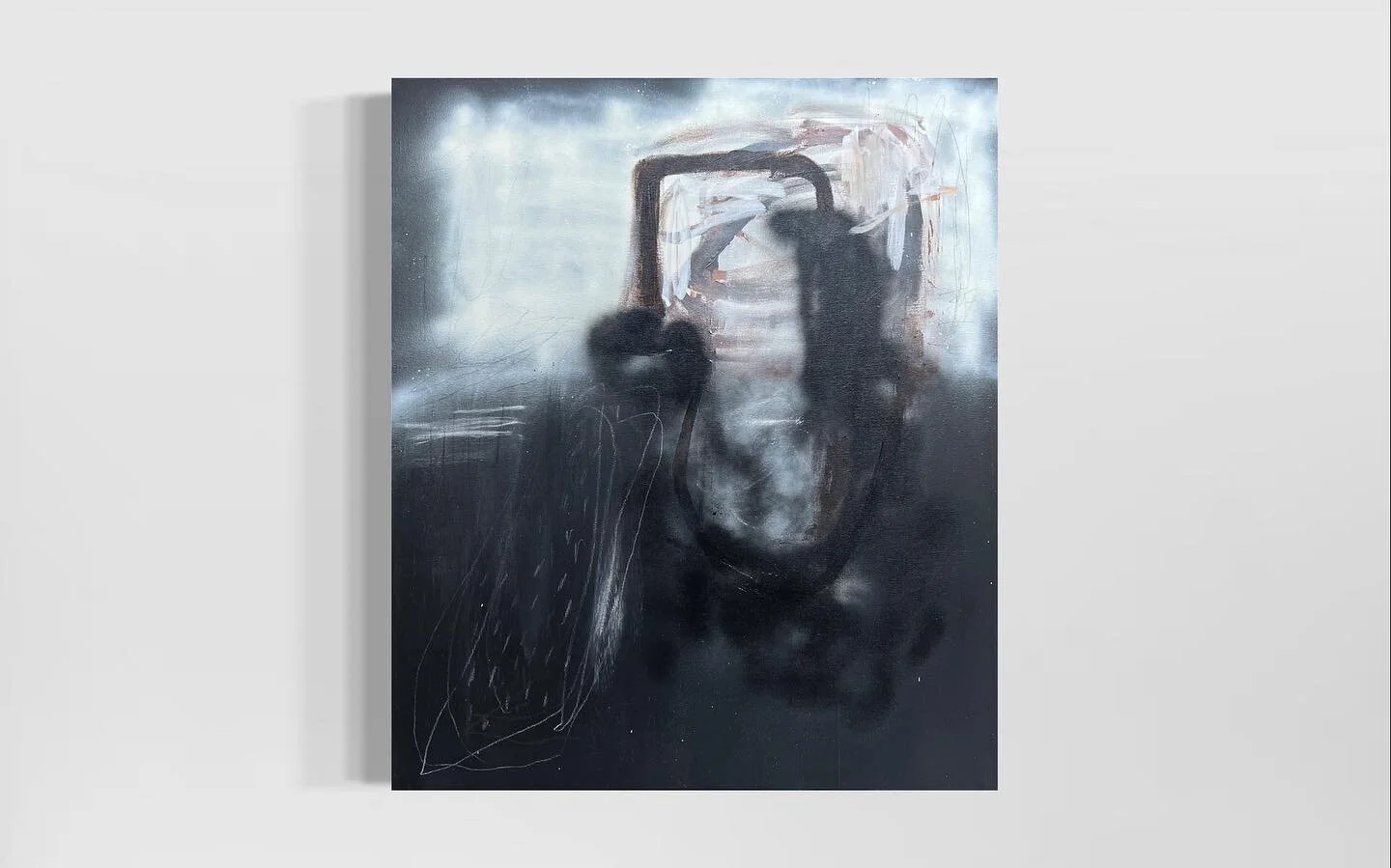 &ldquo;Nessuno&rdquo;
80cm x 60cm 
Acrylic, spray paint, charcoal and colored pencils on canvas.