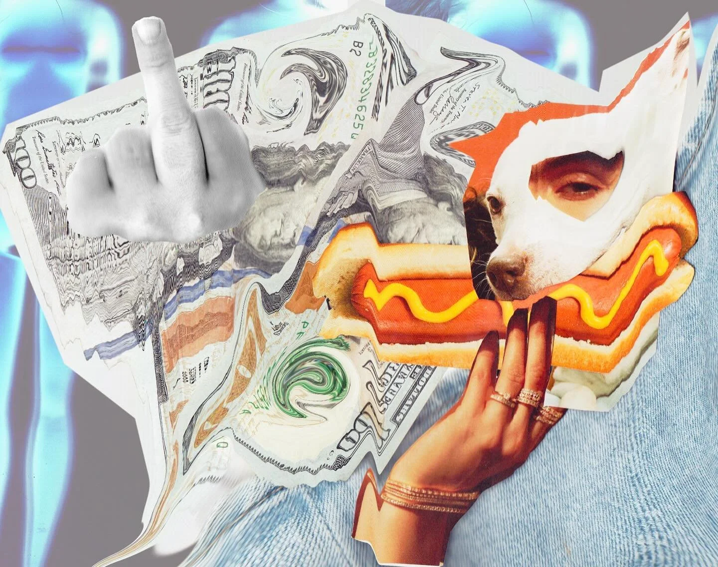 Digital scan collage, mixed media.