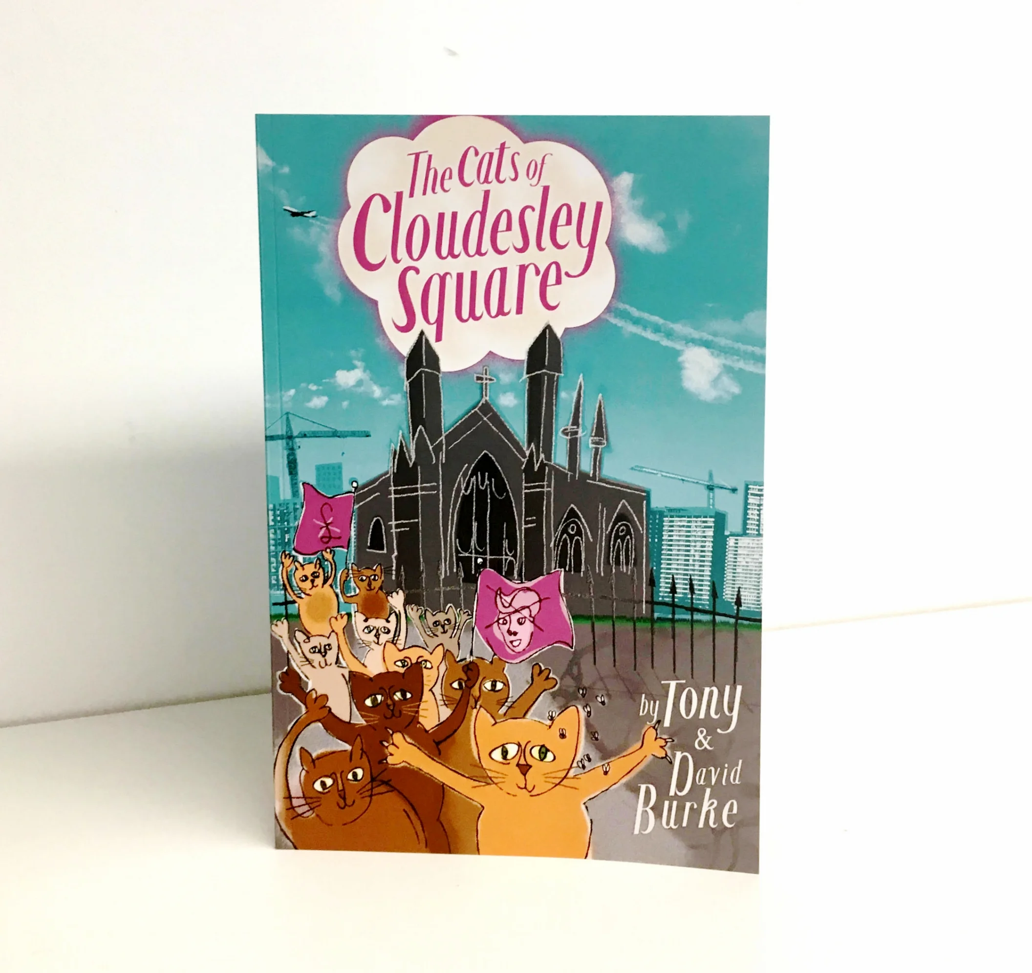 The 'Cats of Cloudesley Square' is a kids' book I published in August 2017. It tells the story of a gang of street cats in Islington under threat from a greedy property developer who wants to turn their derelict church into flats. The book was illustrated by my brother David Burke.
