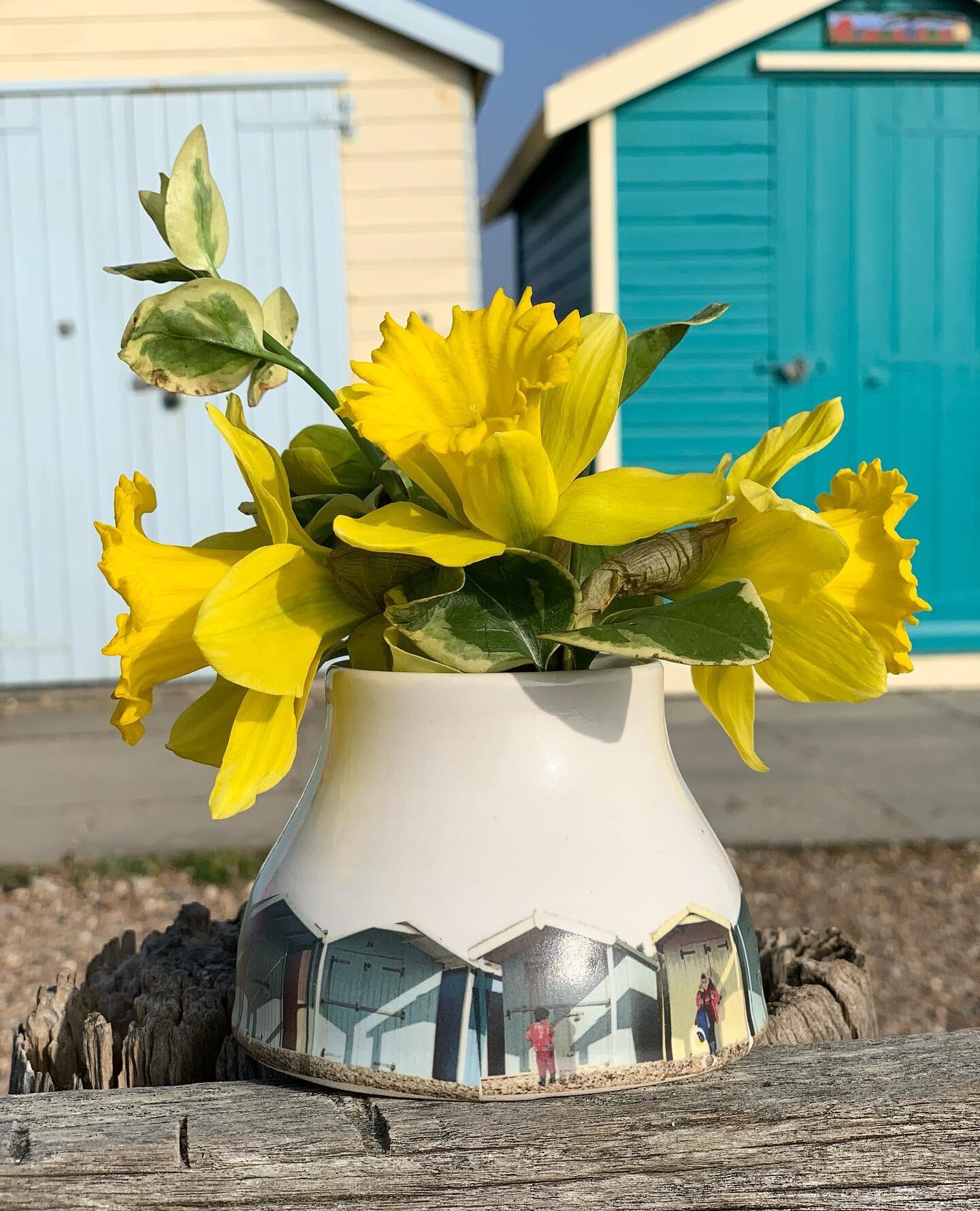 Just over a week to go till mothersday. I have a few more of these beach huts vases on sale. Go to my shopify under my profile picture if you&rsquo;d like one ❤️ or DM me for more info ❤️ #beachhut
##mother
#mothersday
#love
#motherhood
#mum
#mother
