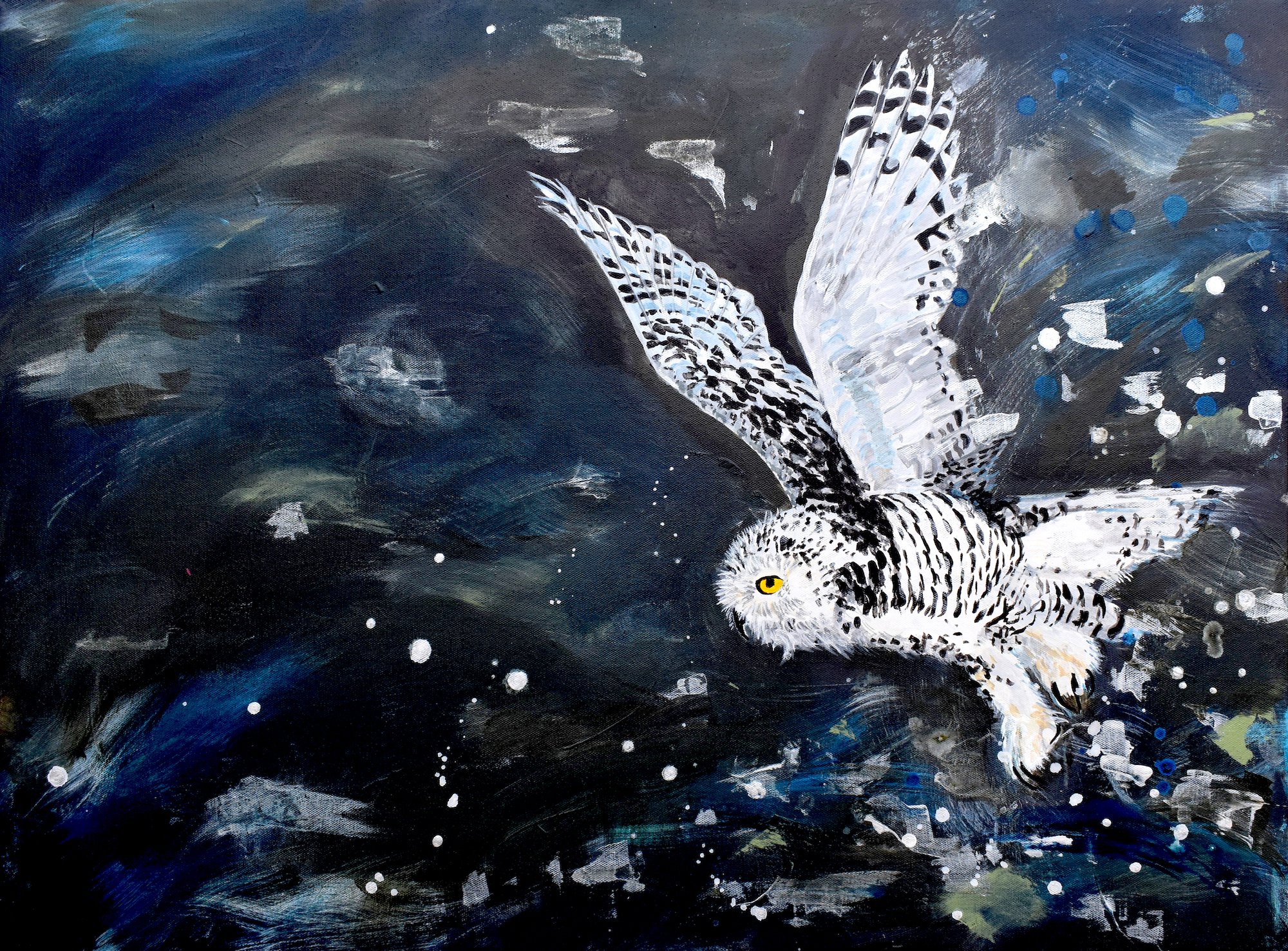 Owl Be There For You. Acrylic on canvas. 2024