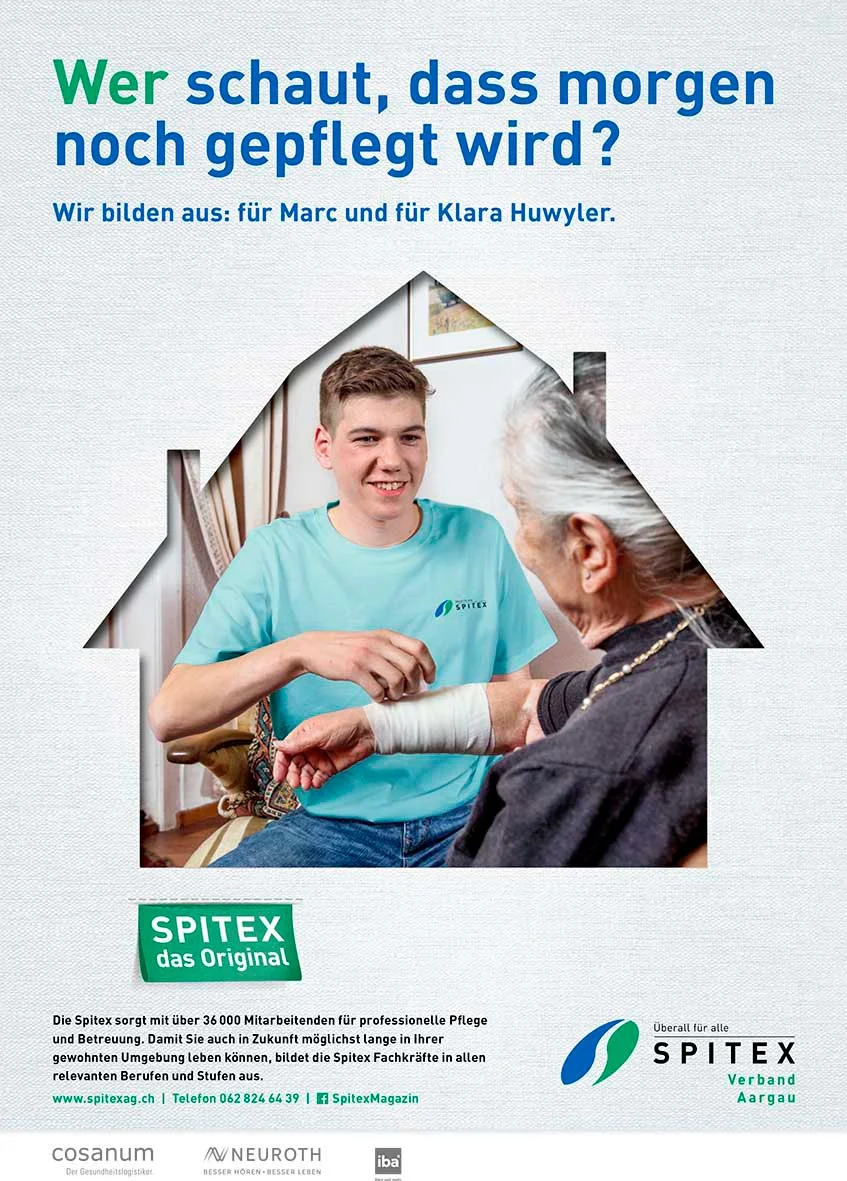 Nationale Plakatkampagne / Jahresbericht Spitex