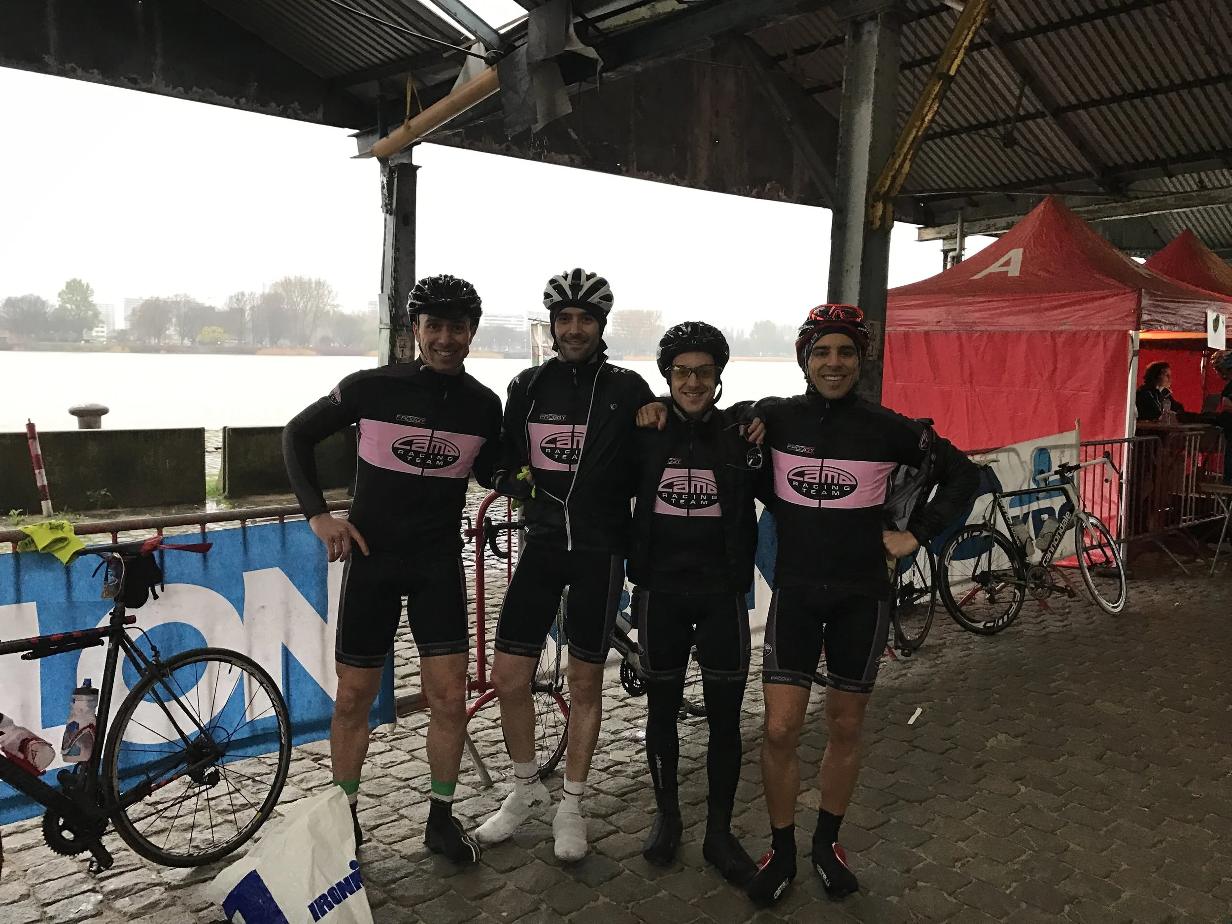 It was raining so much we wondered if they were going to delay the start
