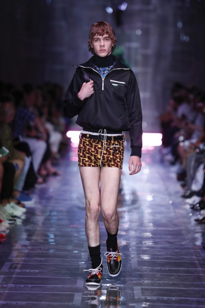 prada mens short shorts