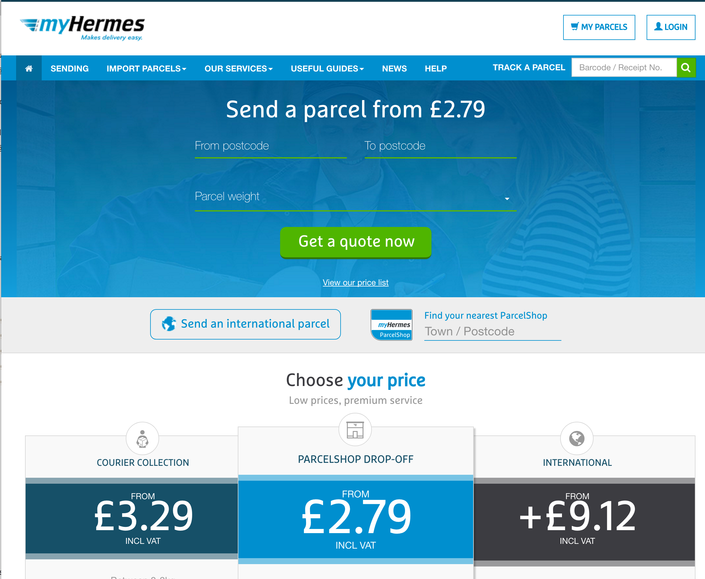We use the competitive and highly reliable carrier MyHermes for our parcels.