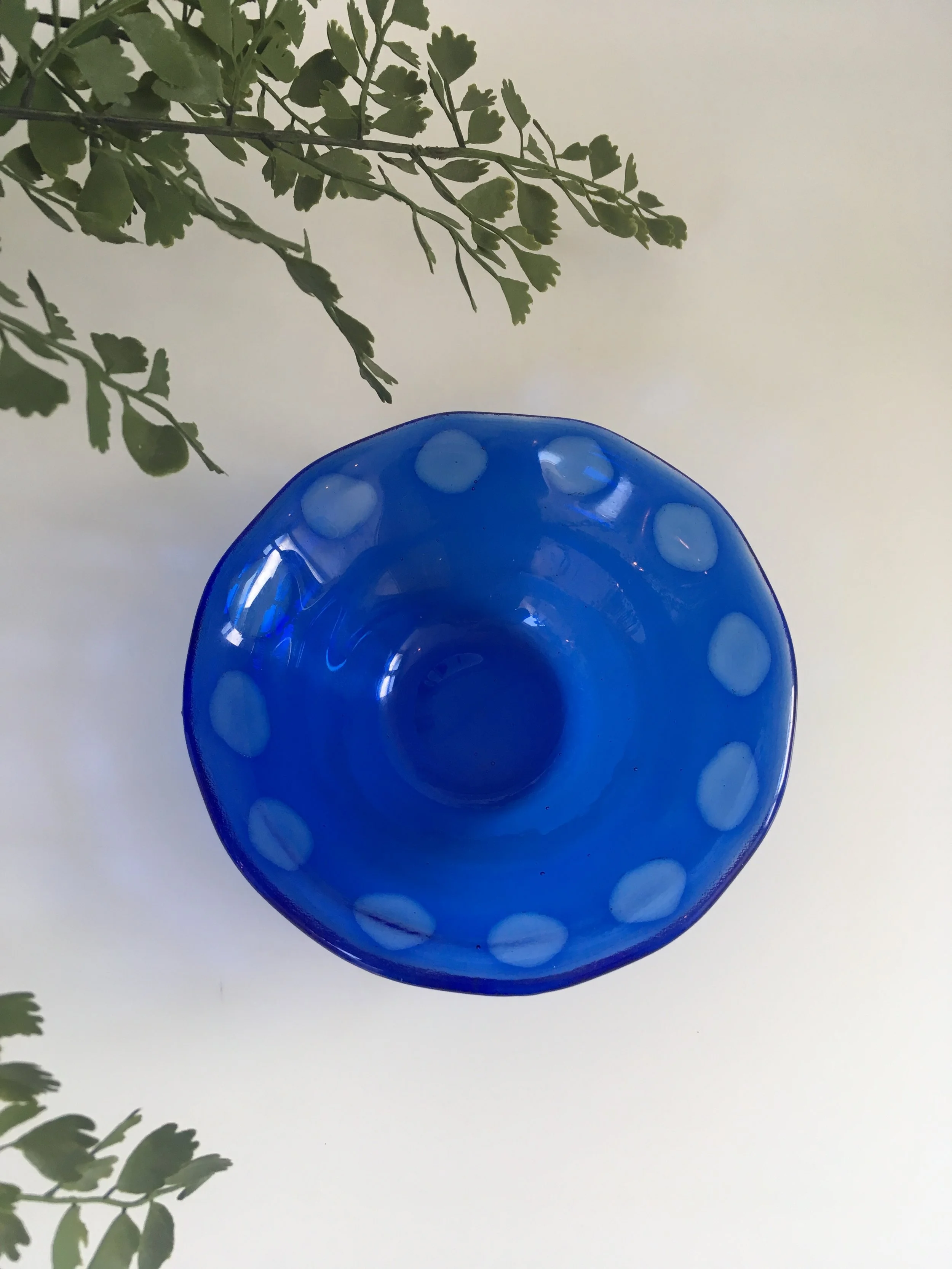 Bright blue with clear 