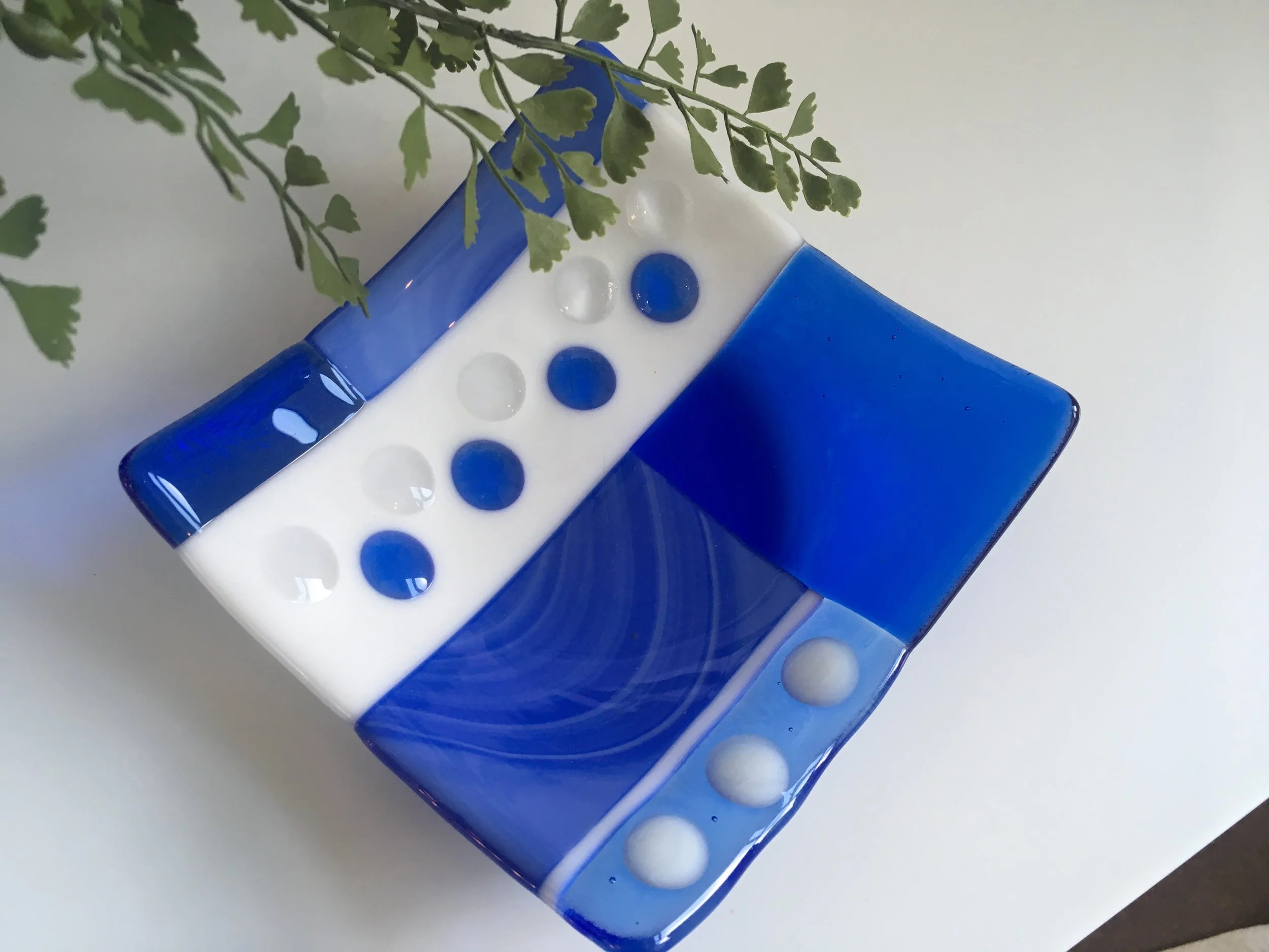 Bright Blue graphics dish