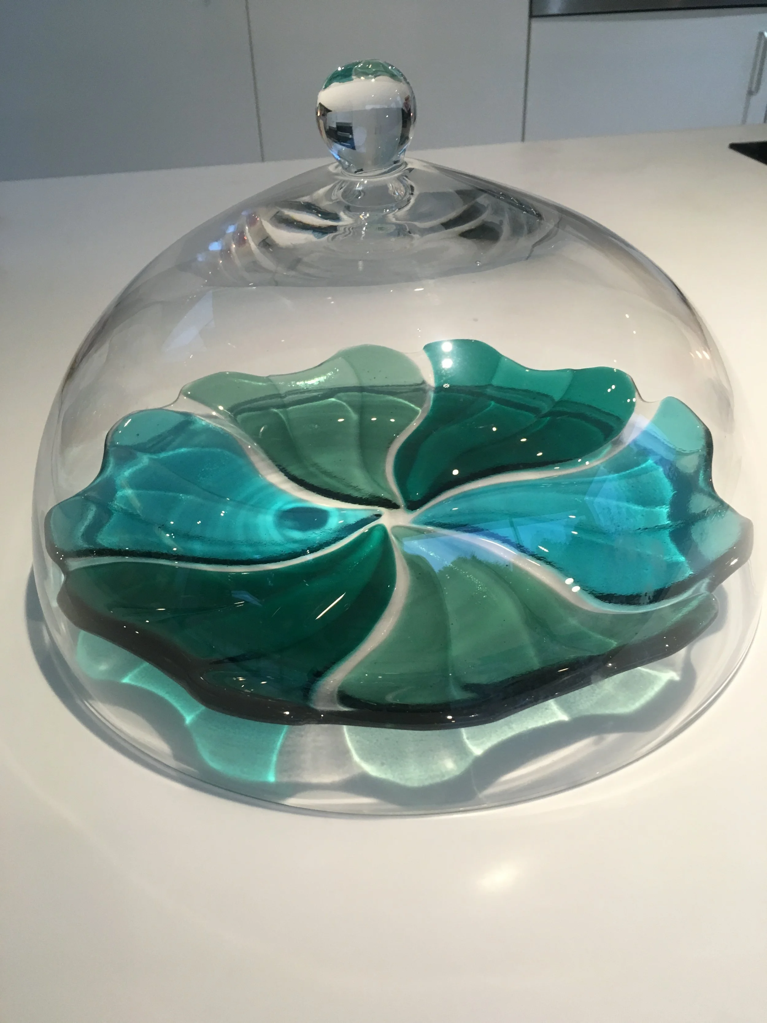 Curvaceous in teal, Caribbean blue and sea green