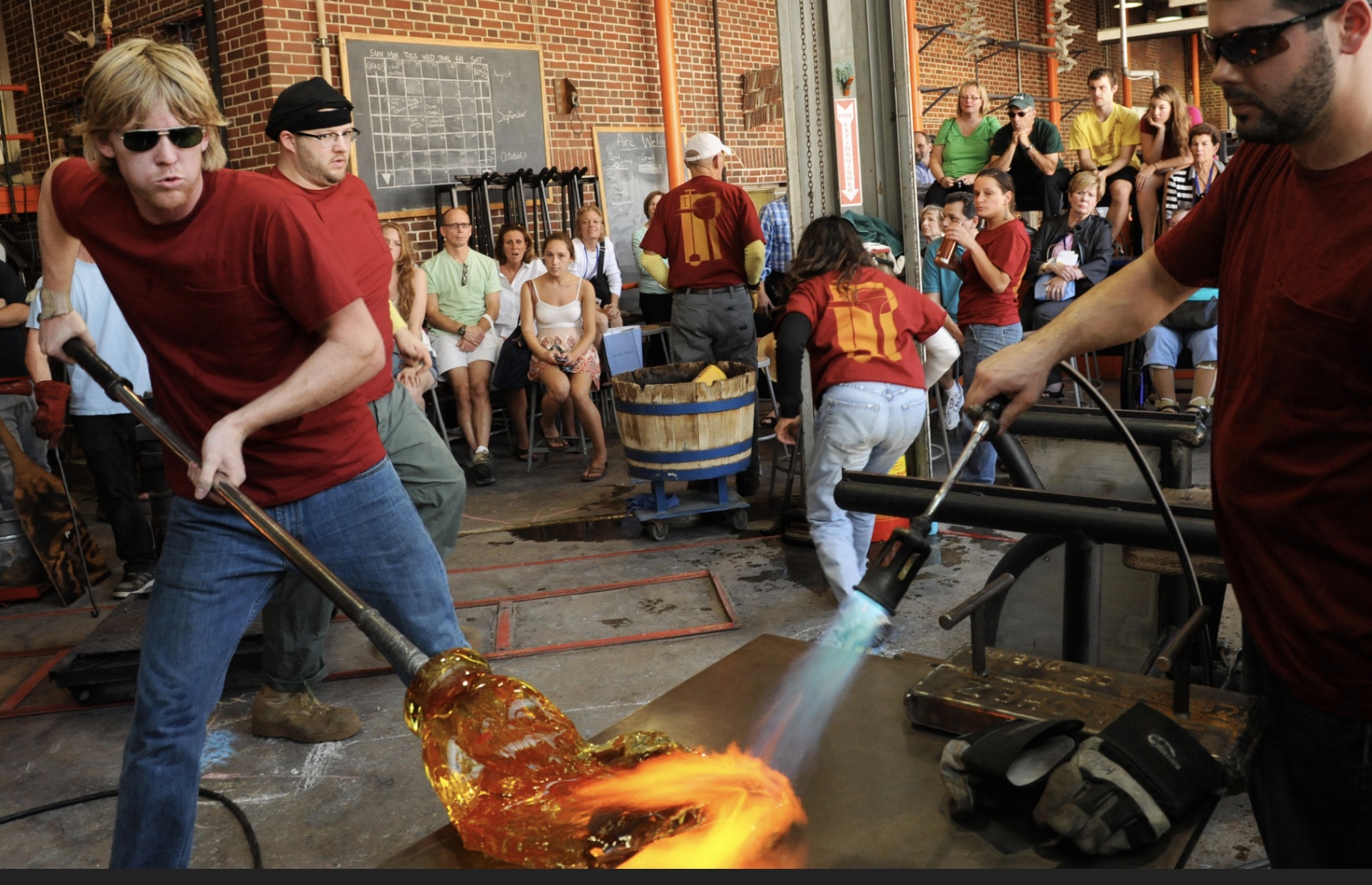 Anyone wanting to try Glass Blowing that should get in touch with the fabulous Ruskin Glass Centre in Stourbridge. We just had a great weekend there at the International Festival of Glass.