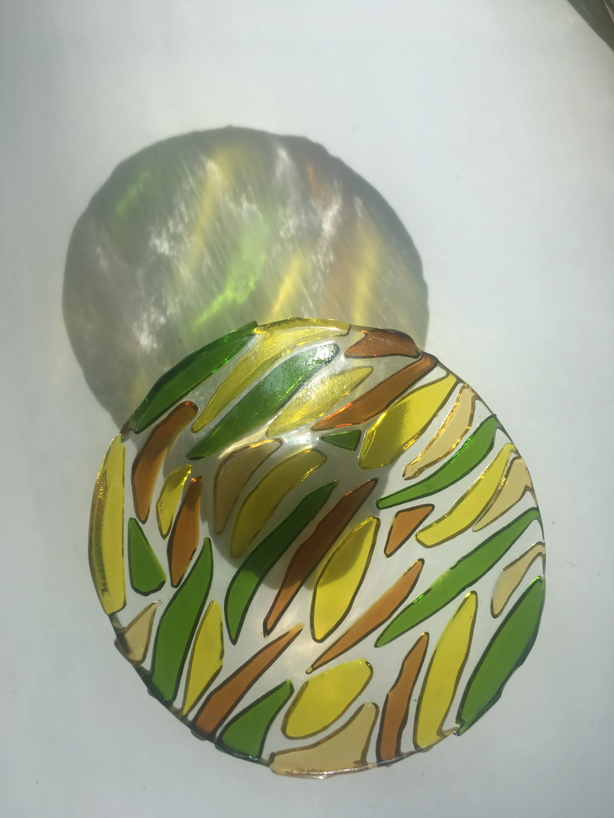 Flow collection, small bowl in yellow, amber and green