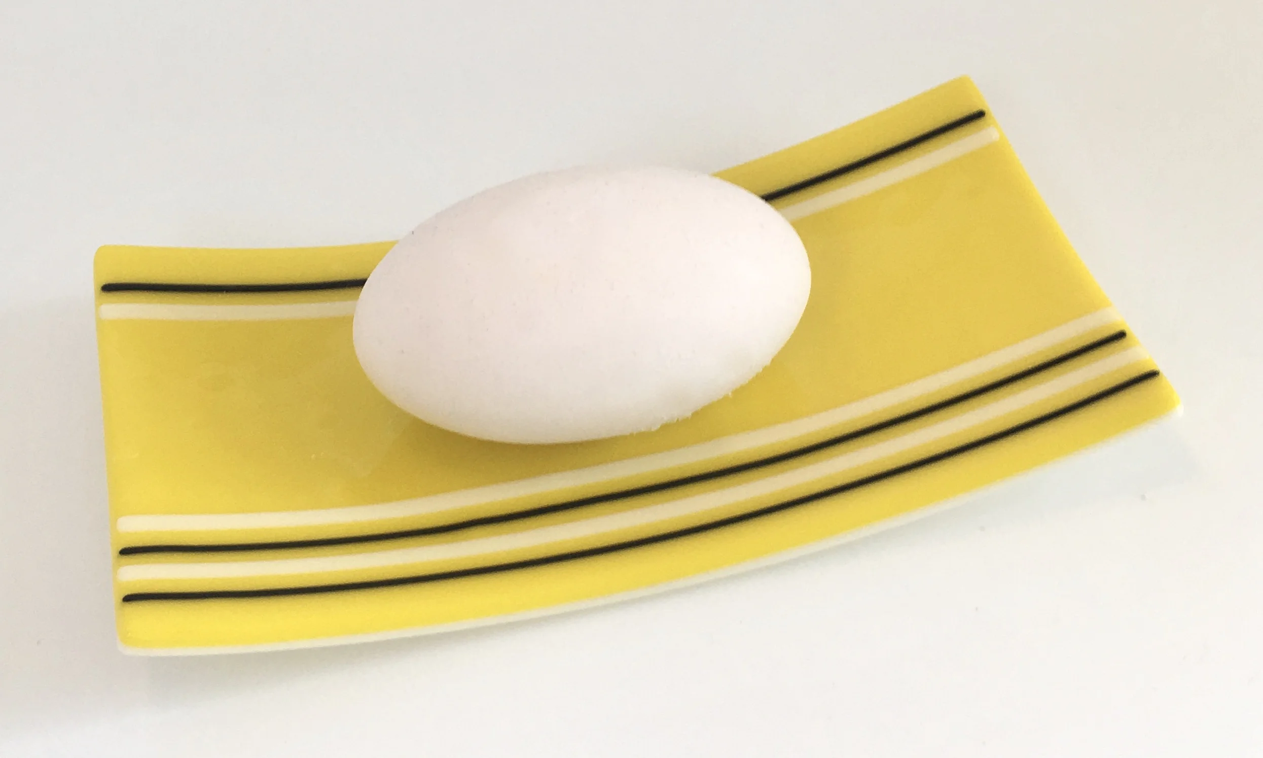 Brights - Large soap or trinket dish in bright yellow & black