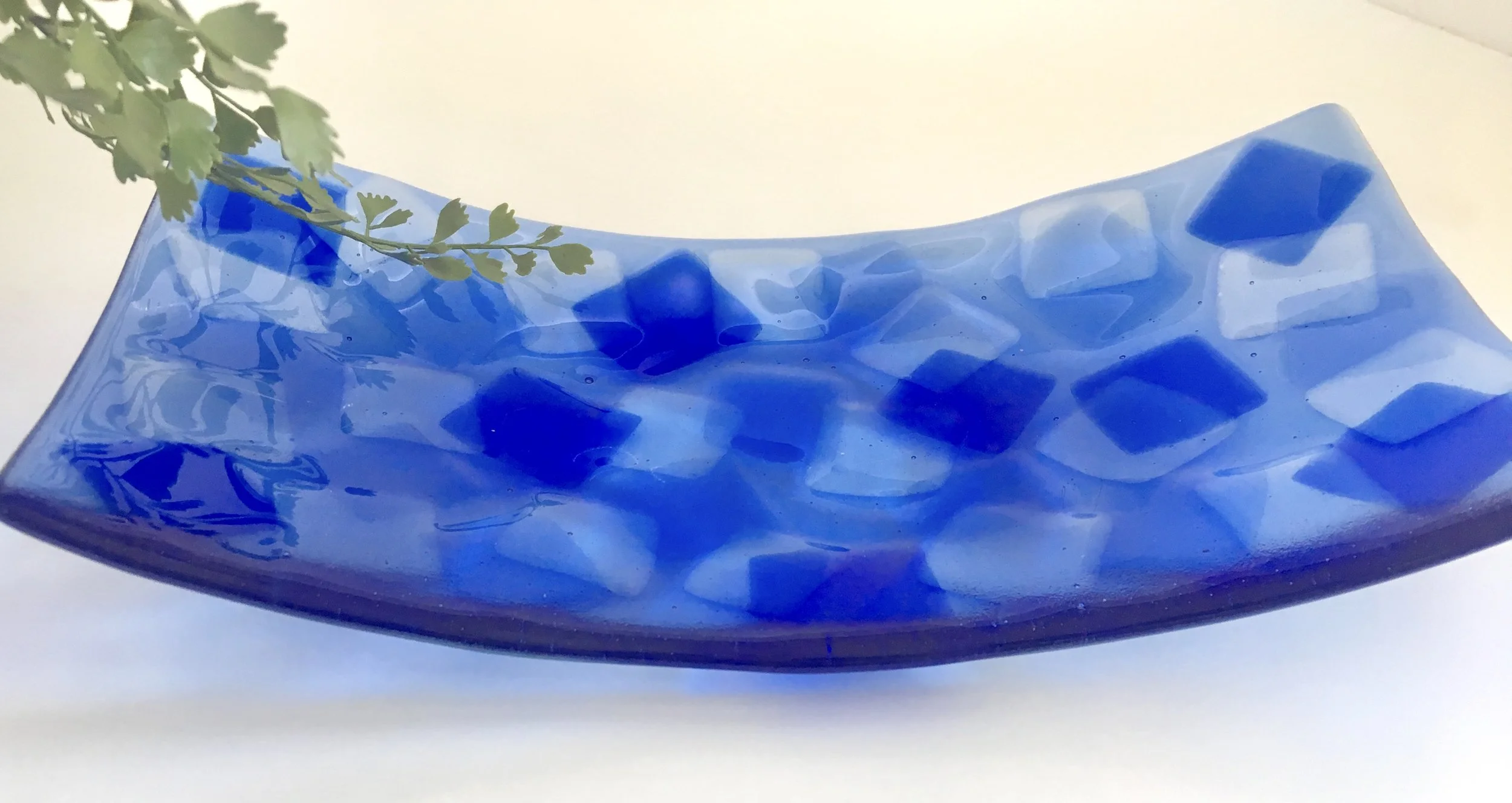 Squares in shades of blue