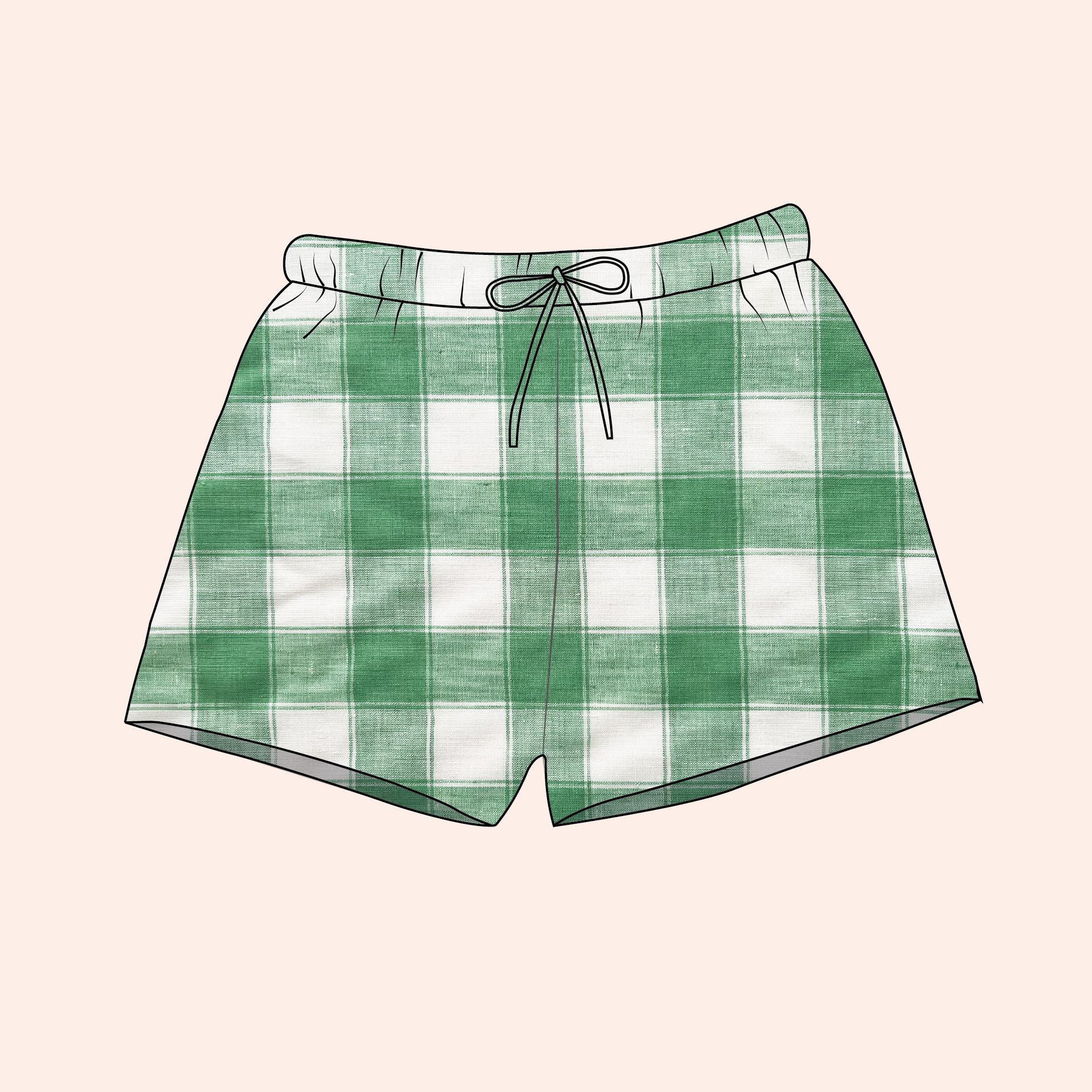 Shorts illustrations with mint check.jpg